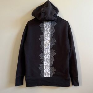 Athleta Lace Print Hooded Sweatshirt, Sz XS